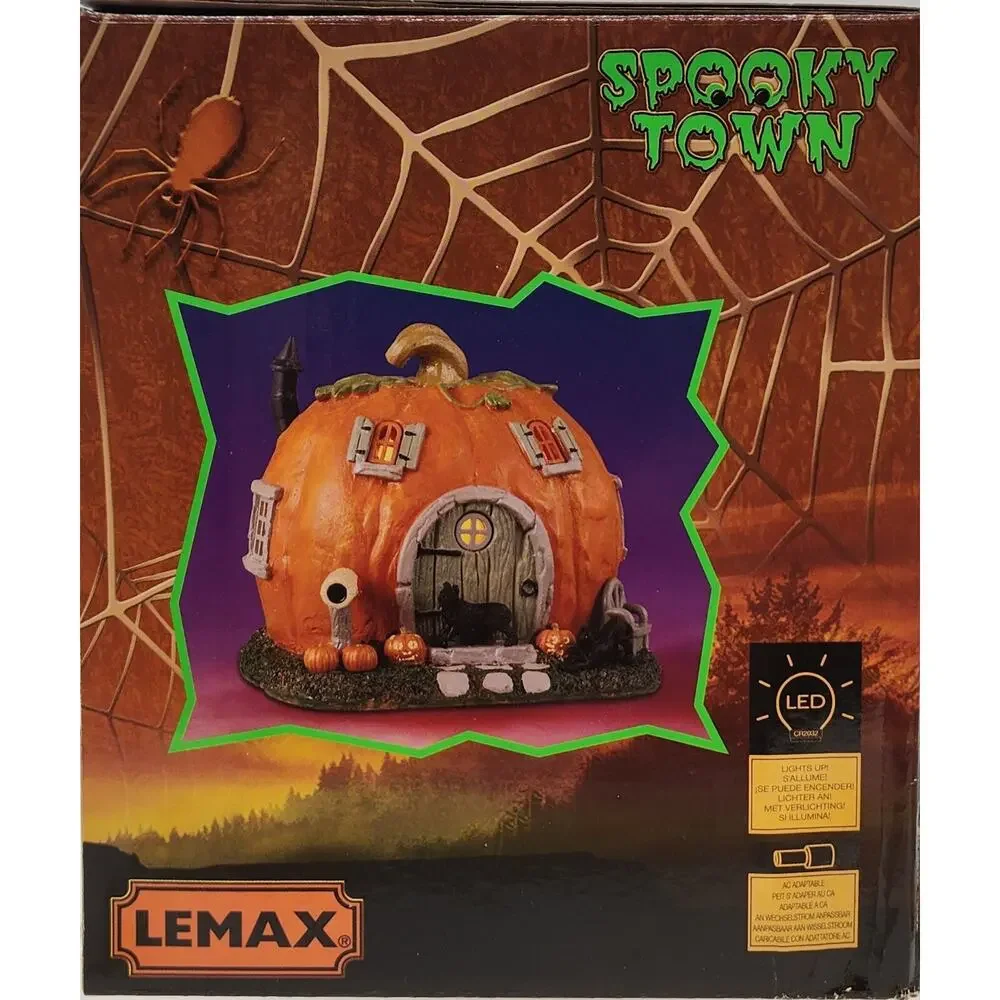Lemax Spooky Town PUMPKIN COTTAGE #34082 NRFB 2023 Halloween Lit Table Accent *